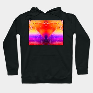 Orange Heart Purple Waves Hoodie